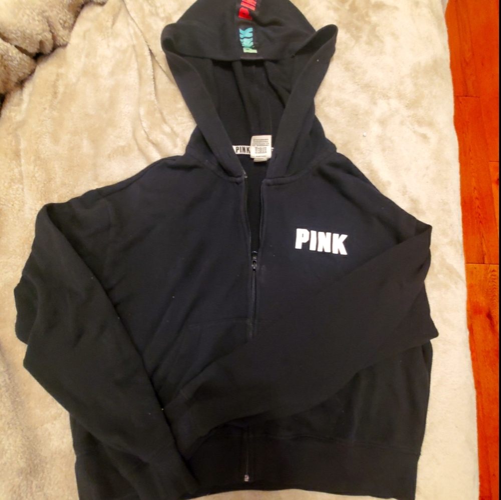 PINK crop zip up